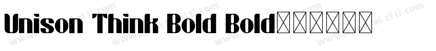 Unison Think Bold Bold字体转换